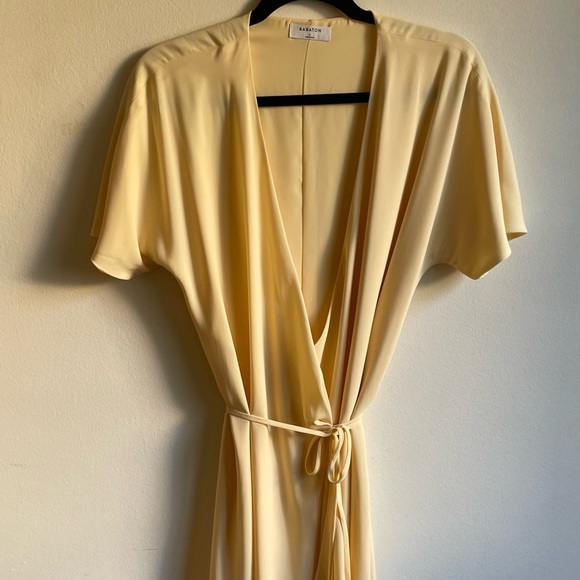 Wilfred Light Yellow Wrap Dress - Picture 1 of 5